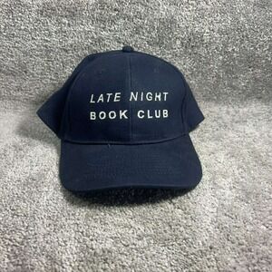 Nissin Baseball Cap Navy Blue Late Night Book Club Embroidered Unisex OSFM